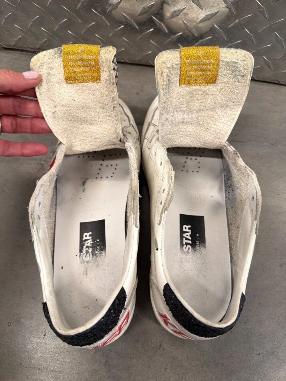 Golden Goose Ball Start Superstar Low Top Sneakers White Mens Size 42 US 9 - Picture 6 of 8